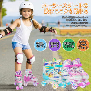 子供ローラースケート スケートシューズ ローラーシューズ 多機能 耐摩耗性 高品質 ブルー ピンク かわいい 遊ぶ 楽しむ 子供用 男女共用 キッズ アウトドア 贈り物 ギフト プレゼント  fen